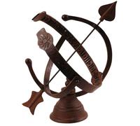 Cadran solaire - ESSCHERT DESIGN - A poser - Couleur rouille - 31x24cm