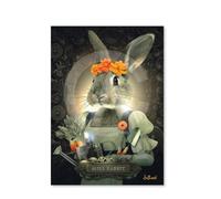 Cadraven - Plaque décorative en dibond - 20 x 28 cm - Miss rabbit de Sylvain Binet -