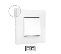 Cadre 2 éléments Legrand 741002 série Valena Next couleur blanc opale