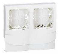 Cadre 2 postes pour appareillage saillie - pose sur moulures - 20mm - DLPlus - blanc PLANET WATTOHM