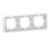 Cadre 3 postes horizontal encastré IP55 IK08 blanc Appareillage étanche sup IP55 Mureva Styl - MUR39109 - Schneider