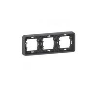 Schneider Electric - Mureva Styl - Cadre 3 postes horizontal - encastré - IP55 - IK08 - gris - MUR34109