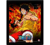 Pyramid International Cadre lenticulaire 3D One Piece - Brothers Burning Rage - 25,5 x 20,5 cm