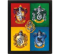 Cadre 3D lenticulaire Pyramid Harry Potter Colourful Crests Multicolore 20,5x4,5x25,5 cm