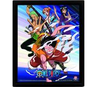 Cadre 3D lenticulaire Pyramid One Piece Straw Hat Pirates Assault Multicolore 20,5x4,5x25,5 cm
