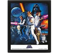Cadre 3D lenticulaire - PYRAMID - Star Wars New Hope - Multicolore - 20,5x25,5 cm - Décoration murale