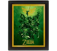 Cadre 3D Lenticulaire - The Legend of Zelda - Link - 28.7 x 23.5 cm - Vert - Rectangulaire