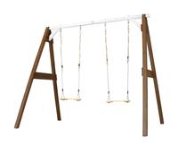 Cadre 4-In-1 Pour Balançoire, Football, Volley-Ball Et Tennis Portique Balançoire Et Buts - Axi 4-In-1 Sportsfun Marron / Blanc