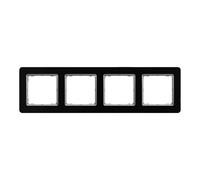 Cadre 4 positions, verre noir Sedna Design i Elements SDD361804