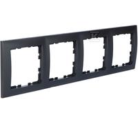 Cadre quadruple Berker B. carré anthracite 5310148996