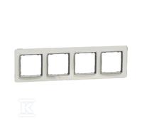 Cadre 4 postes, imitation verre blanc SEDNA ELEMENTS SDD360804