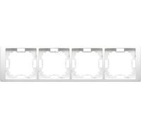 Cadre 4 postes universel horiz./vert. blanc BASIC NEOS BMRC4/11