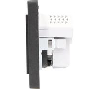 Cadre à 1 élément graphite, série Europe, installation simple, design moderne, idéal pour interrompre l'espace et connecter des appareils électriques.