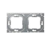 Cadre à 2 éléments, modulaire et robuste, idéal pour les installations électriques dans les maisons et les bureaux, garantissant durabilité et finition de qualité.