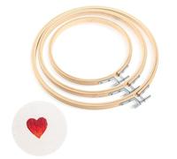 Cadre à Broder en Bambou, Tambour à Broder, Cercle en Bois, Adapté à la Broderie et à la Couture, 13cm, 18cm, 20cm