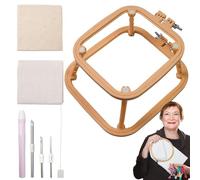 Cadre à broder - Support de broderie - Cadre punch Needle - Kit débutant - Solution pour la - Aiguille à la main - Bricolage - Art Design textile - Artisanat - Cadre à broder S