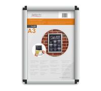 Cadre à Clip A3 à Bords Arrondis, Profil de 25 mm, Argent - Lot de 5