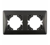 Cadre à encastrer - Cadre horizontal à 2 éléments en graphite, fabriqué en matériaux de haute qualité, idéal pour installations électriques