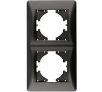 Cadre à encastrer - Cadre vertical à 2 éléments en graphite, idéal pour installations électriques et design moderne