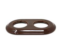 Cadre à encastrer double de couleur marron. Idéal pour intégrer et organiser vos interrupteurs ou prises, offrant une finition élégante et cohérente avec la décoration de votre maison.