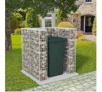 vidaXL Panier de gabion pour poubelle Acier galvanisé 110x100x120 cm Jardin