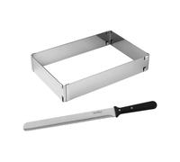 Cadre à gâteaux rectangulaire réglable et couteau à pâtisserie 30 cm Zenker Smart Pastry Zenker