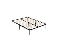 Cadre à lattes + pieds pour matelas 140 x 190 cm - 26 lattes