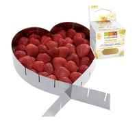 Cadre à pâtisserie extensible coeur + paillettes dorées Youdoit