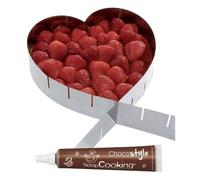 Cadre à pâtisserie extensible coeur + Stylo chocolat Youdoit