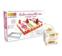 Plat / moule Scrapcooking Cadre à pâtisserie extensible rectangle + paillettes dorées