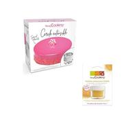 Cadre à pâtisserie extensible rond + paillettes dorées Multicolore G