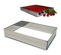 CADRE A PATISSERIE RECTANGLE REGLABLE HAUTEUR 4.7CM INOX LARES 6012-1