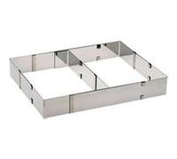 Cadre à pâtisserie rectangle réglable - Inox G