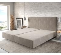Cadre-à-sommier-tapissier Dream-Well microfibre beige 200x200 cm