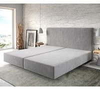 Cadre-à-sommier-tapissier Dream-Well microfibre gris 200x200 cm