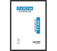 Cadre Accent noir 21 x 29,7 cm en aluminium