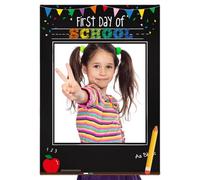 Cadre Accessoires Photo Retour École - Premier Jour d’École Prop Rigide, Décor Festif | Modèle Dessins Animés Mignons, Panneau Souvenir Épais Durable Cadeaux Élèves Enseignants Cérémonie Salle