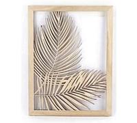 Cadre ajouré en bois Plante Areca 40 x 30 cm Beige