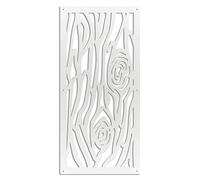 Cadre ajouré pour décoration modèle WOOD - Panneau en PVC perforé - Pare-soleil couleur blanc 73 x 148 cm