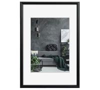 Cadre alu Detroit 60x80 cm noir verre normal