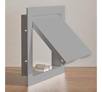 Cadre Alu Et Panneau Acier Zingué Peinturable Pour Mur/Plafond, Porte D'accès Magnétique Pour Plaques De Plâtre, Cliquez Pour Ouvrir Cloison Sèche Aimant Trappe De Visite Avec Vis(Grey,30x45cm)