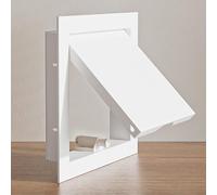 Cadre Alu Et Panneau Acier Zingué Peinturable Pour Mur/Plafond, Porte D'accès Magnétique Pour Plaques De Plâtre, Cliquez Pour Ouvrir Cloison Sèche Aimant Trappe De Visite Avec Vis(White,25x45cm)