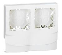 Cadre appareillage saillie 2 postes - pose le long des moulures DLPlus ép. 12,5 - blanc