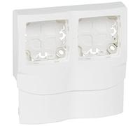 Cadre appareillage saillie 2 postes pose le long des moulures DLPlus épaisseur 16mm - blanc