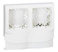 Cadre appareillage saillie 2 postes - pose le long des moulures DLPlus épaisseur 20mm - blanc