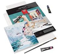 Cadre Arteza DIY, bloc de papier d'art pour aquarelle, 17,8x21,8 cm, 10 feuilles, bloc de toile épaisse, 140 lb, 300 g/m², sans acide, bloc en pulpe de coton pour la peinture et arts mixtes