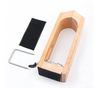 Cadre artisanal en bois et cuir fait à la main pour projets de couture et de laçage avec maintien sûr et travail stable (section B)