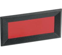 Cadre avant Mentor 2656.8422 noir, rouge (l x H x P) 64 x 28 x 2.3 mm ABS 1 pc(s)