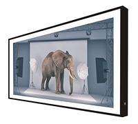 Cadre avec Cadre en Bois laqué Noir éclairé avec lumière LED Perche d'éléphant