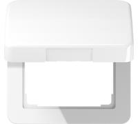 Cadre avec couvercle rabattable Jung CD 590 KL WW blanc alpin